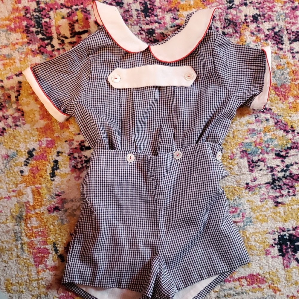 Classic Checkered Kids Romper